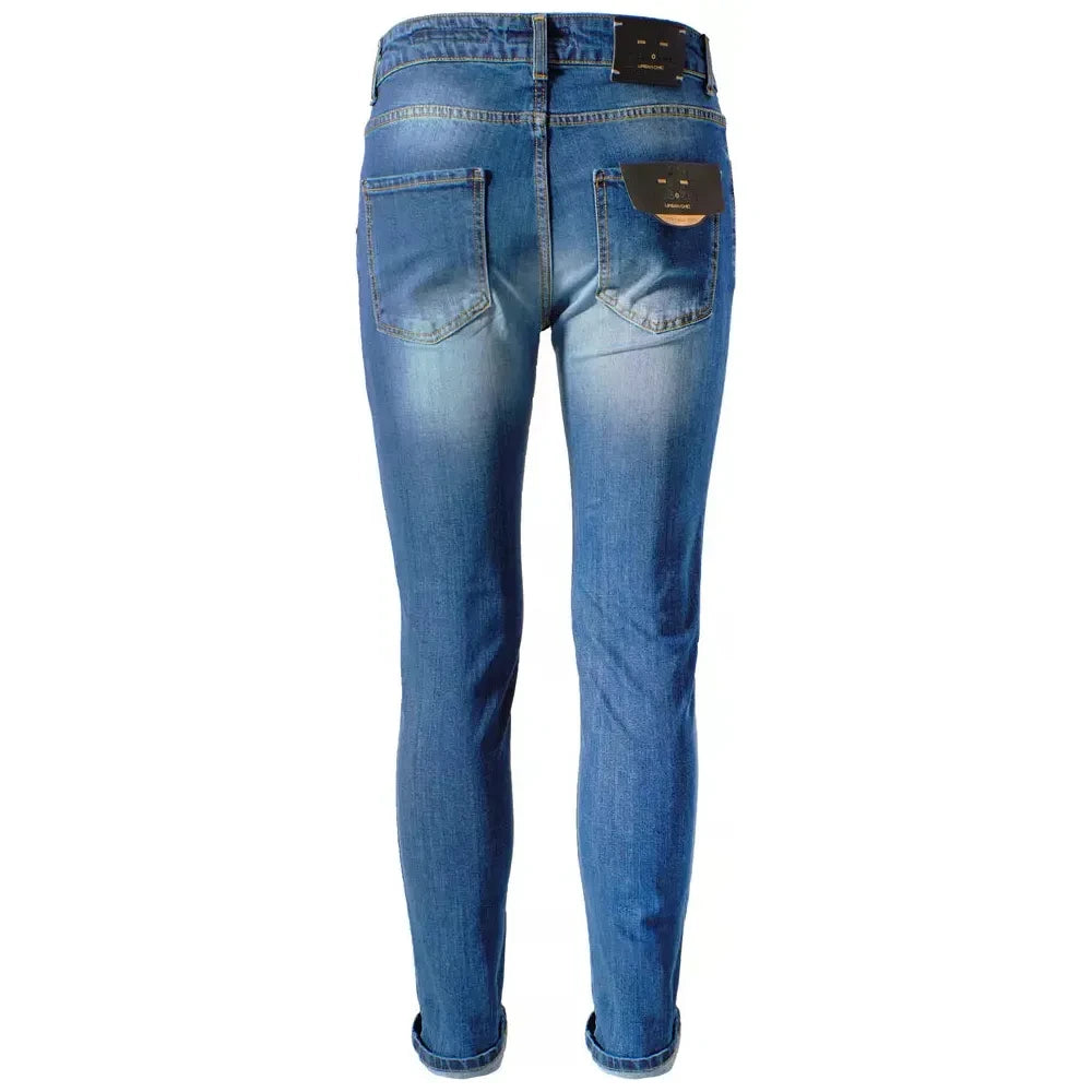 Yes Zee Chic Slim Fit Men's Jeans - Versatile Blue Denim Yes Zee