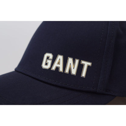 Gant Blue Cotton Logo Print Baseball Cap Casual Hat