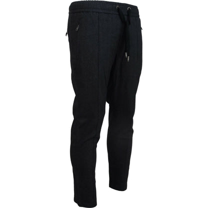 Dolce & Gabbana Gray Cotton Jogger Men Pants 1728,67345645728,Athletic Pants - Pants - Clothing,Clothing,Dolce & Gabbana,Gray,IT46 | S,Jeans & Pants - Men - Clothing,Joggers (workout pants) - Sportswear - Clothing,Material: 100% Cotton,Men,Men - Clothing,