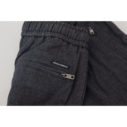 Dolce & Gabbana Gray Cotton Jogger Men Pants 1728,67345645728,Athletic Pants - Pants - Clothing,Clothing,Dolce & Gabbana,Gray,IT46 | S,Jeans & Pants - Men - Clothing,Joggers (workout pants) - Sportswear - Clothing,Material: 100% Cotton,Men,Men - Clothing,