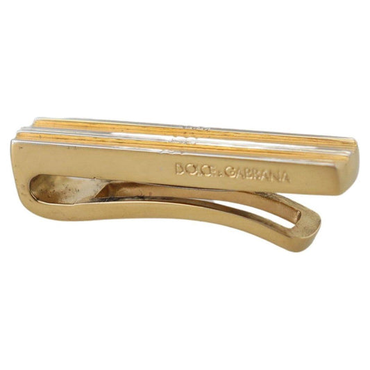 Dolce & Gabbana Elegant Gold Brass Tie Clip for Men FASHION ACCESSORIES Dolce & Gabbana