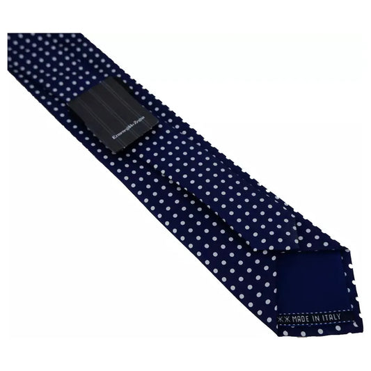 Ermenegildo Zegna Elegant Silk Italian Tie in Blue Ermenegildo Zegna