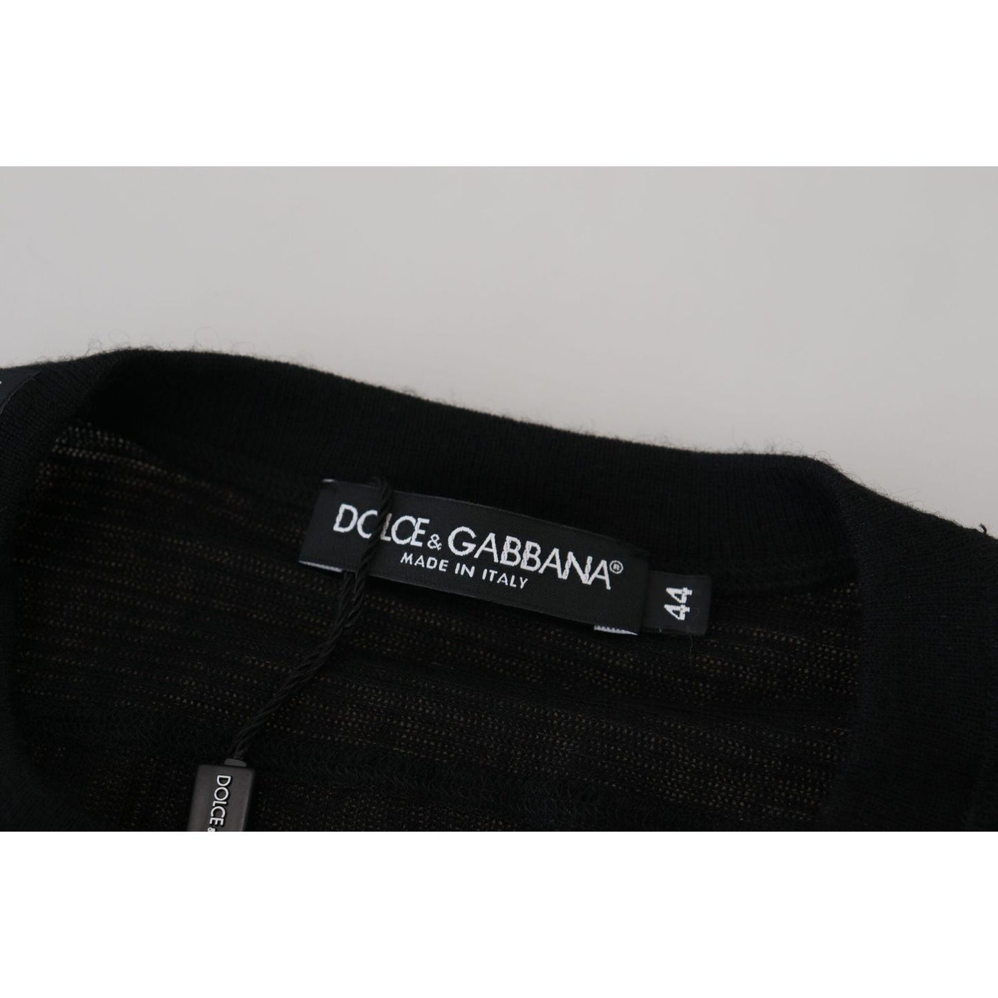 Dolce & Gabbana Black Cashmere Button Pullover Sweater 1728,67345645728,Black,Cashmere - Sweaters - Clothing,Clothing,Dolce & Gabbana,IT44 | XS,Material: 100% cashmere,Men,Men - Clothing,New with tags,Sweaters - Clothing,Sweaters - Men - Clothing,Sweatshi