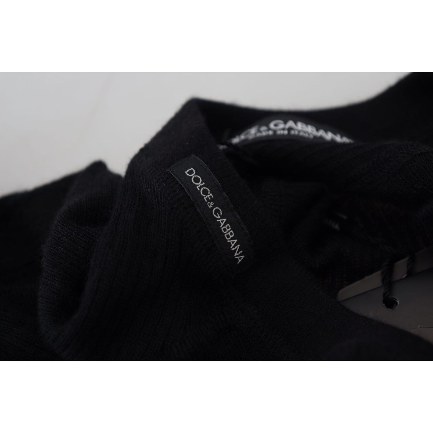 Dolce & Gabbana Black Cashmere Button Pullover Sweater 1728,67345645728,Black,Cashmere - Sweaters - Clothing,Clothing,Dolce & Gabbana,IT44 | XS,Material: 100% cashmere,Men,Men - Clothing,New with tags,Sweaters - Clothing,Sweaters - Men - Clothing,Sweatshi