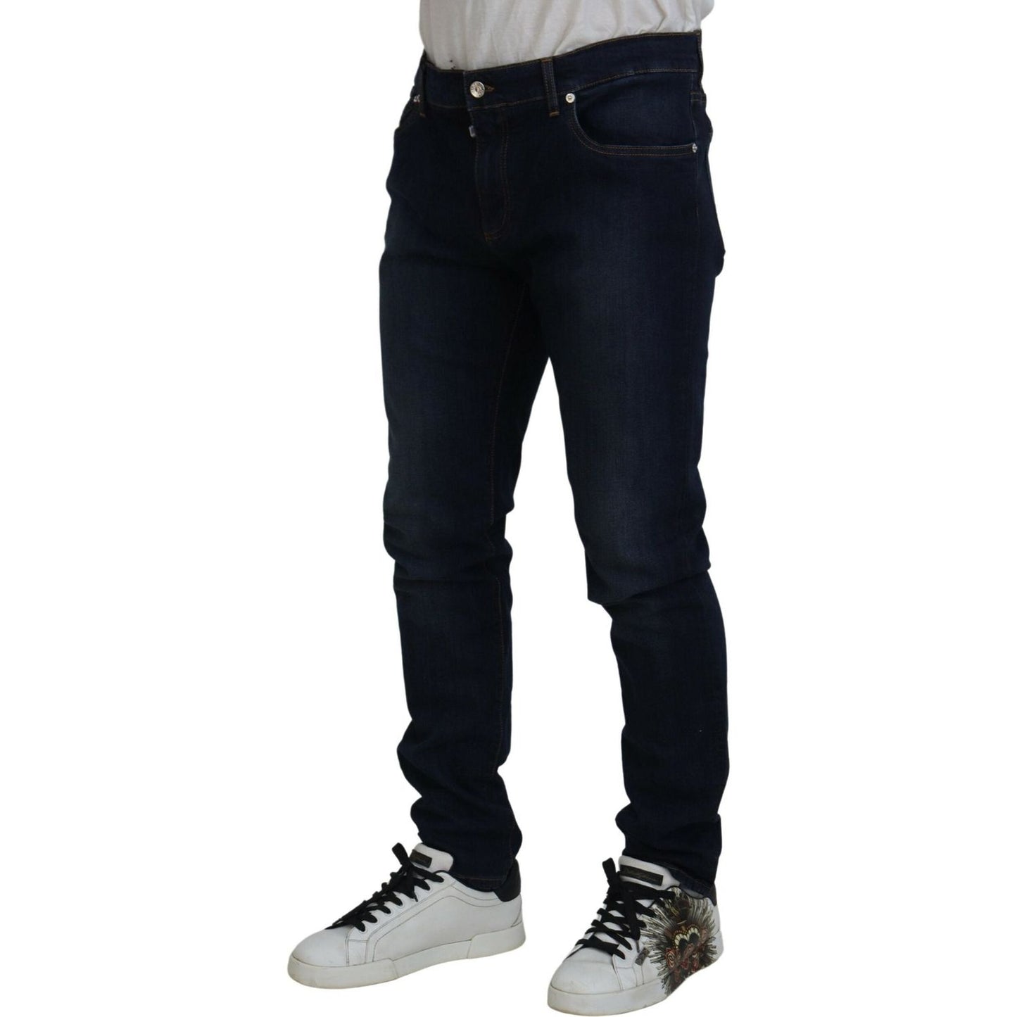 Dolce & Gabbana Sleek Skinny Jeans in Dark Blue Dolce & Gabbana