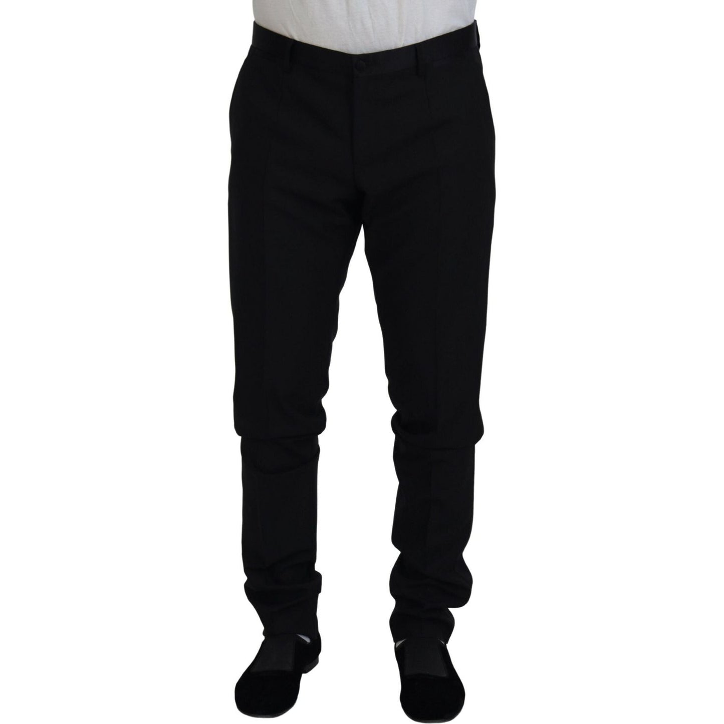 Dolce & Gabbana Elegant Black Dress Pants from Virgin Wool Blend Dolce & Gabbana