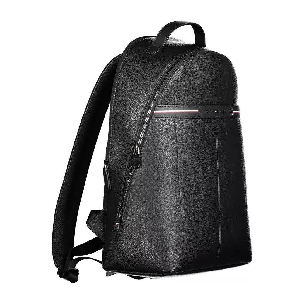 Tommy Hilfiger Black Polyethylene Men Backpack Tommy Hilfiger