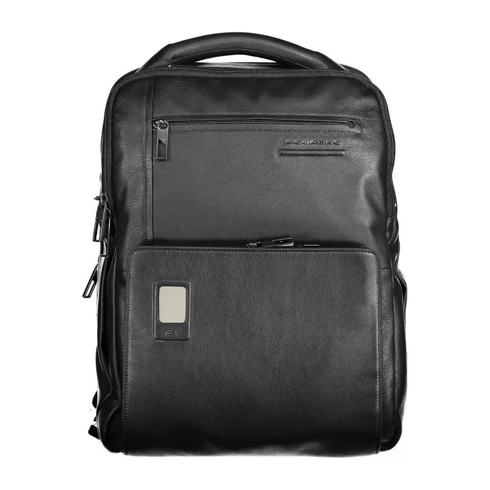 Piquadro Black Leather Men Backpack Piquadro