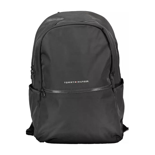 Tommy Hilfiger Black Polyester Men Backpack Tommy Hilfiger