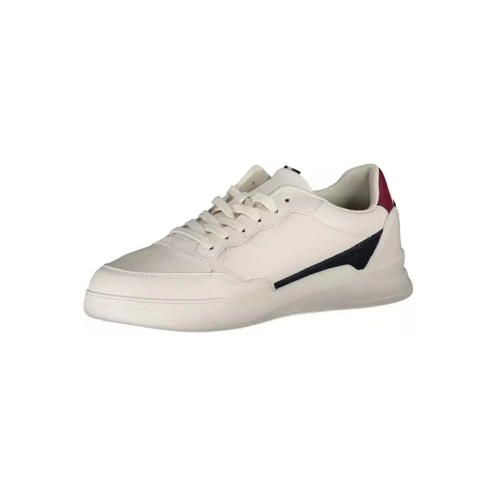 Tommy Hilfiger White Leather Men Sneaker Tommy Hilfiger