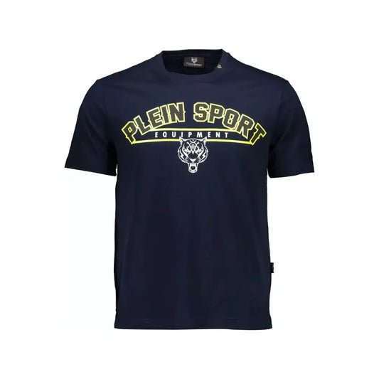 Plein Sport Blue Cotton Men T-Shirt Plein Sport