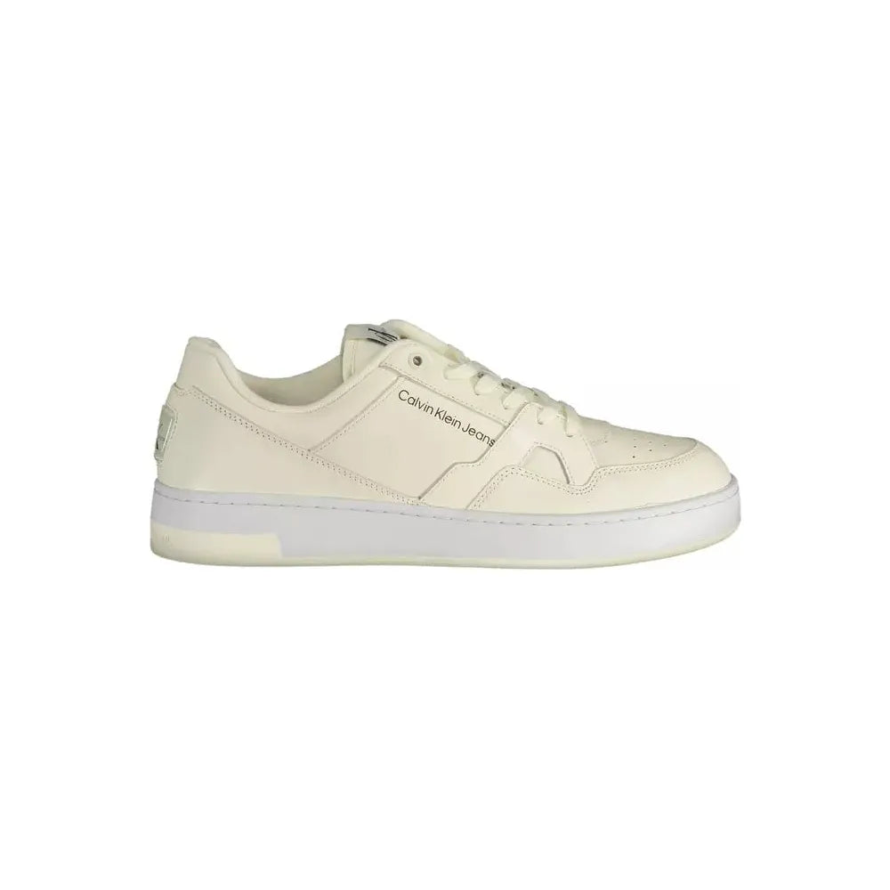 Calvin Klein White Leather Men Sneaker Calvin Klein