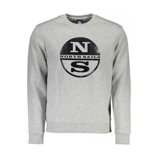 North Sails Gray Cotton Men Sweater North Sails