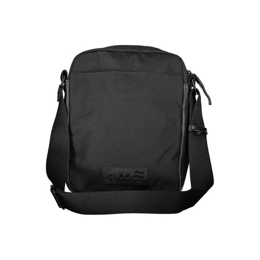 La Martina Black Polyester Men Shoulder Bag La Martina