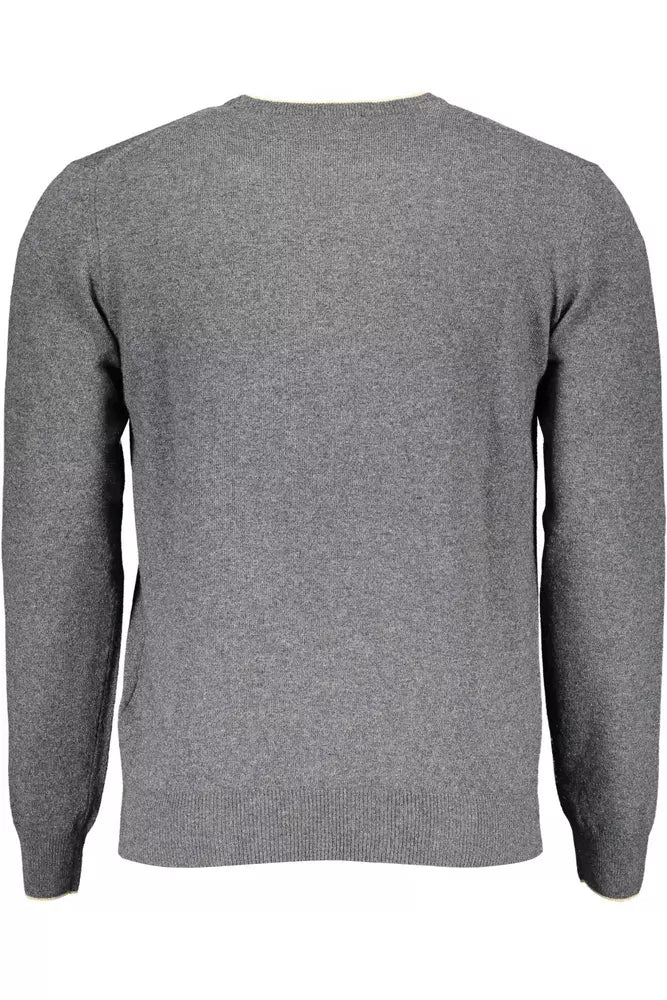 Harmont & Blaine Gray Wool Men Sweater Harmont & Blaine