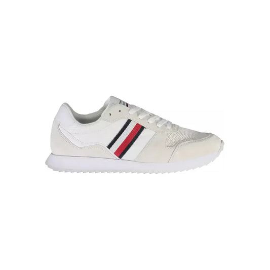Tommy Hilfiger Eco-Conscious White Sneakers With Logo Accent Tommy Hilfiger Light Gray