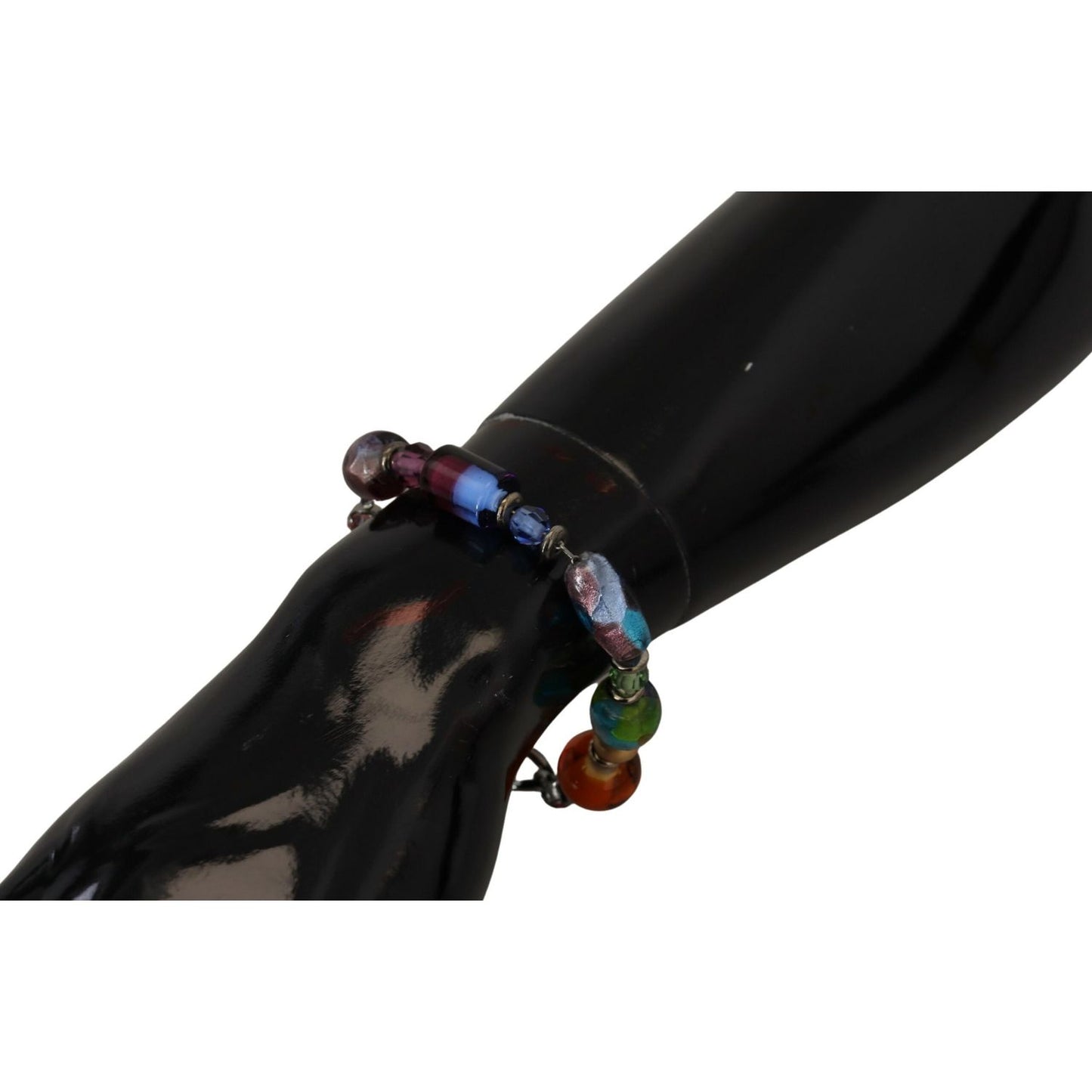 Dolce & Gabbana multicolor Silver Chain Brass Beaded Lobster Clasp Bracelet