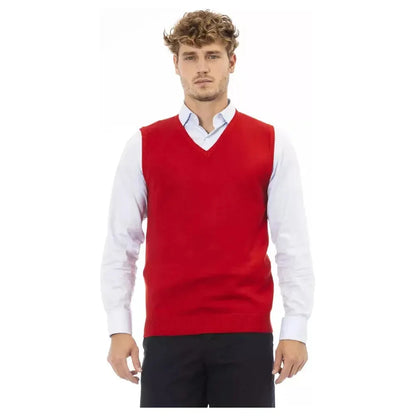 Alpha Studio Red Viscose Men Jacket 1728,67345744032,Alpha Studio,Clothing,IT46 | S,IT48 | M,IT50 | L,Jackets & Coats - Clothing,Jackets - Men - Clothing,Men,Men - Clothing,Multicolor,New with tags,Sleveless Jacket - Jackets & Coats - Clothing