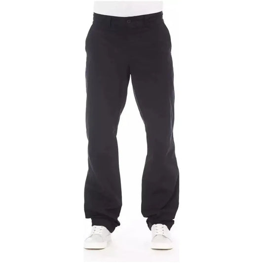 Alpha Studio Blue Cotton Men Pants Alpha Studio