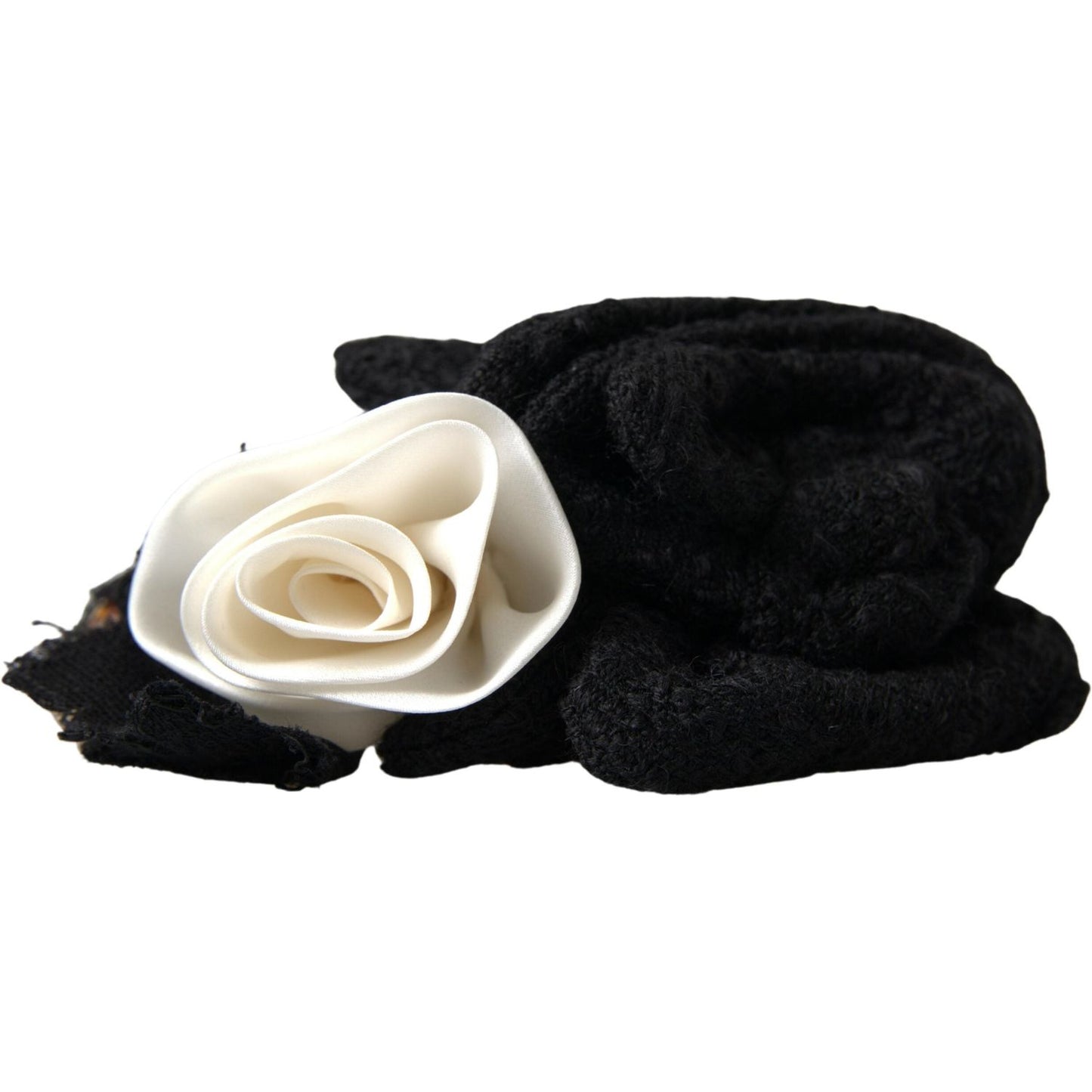 Dolce & Gabbana Diadem Headband Tiara White Rose Crystal Hair Gold Dolce & Gabbana