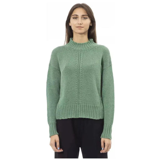 Alpha Studio Green Wool Women Sweater Alpha Studio