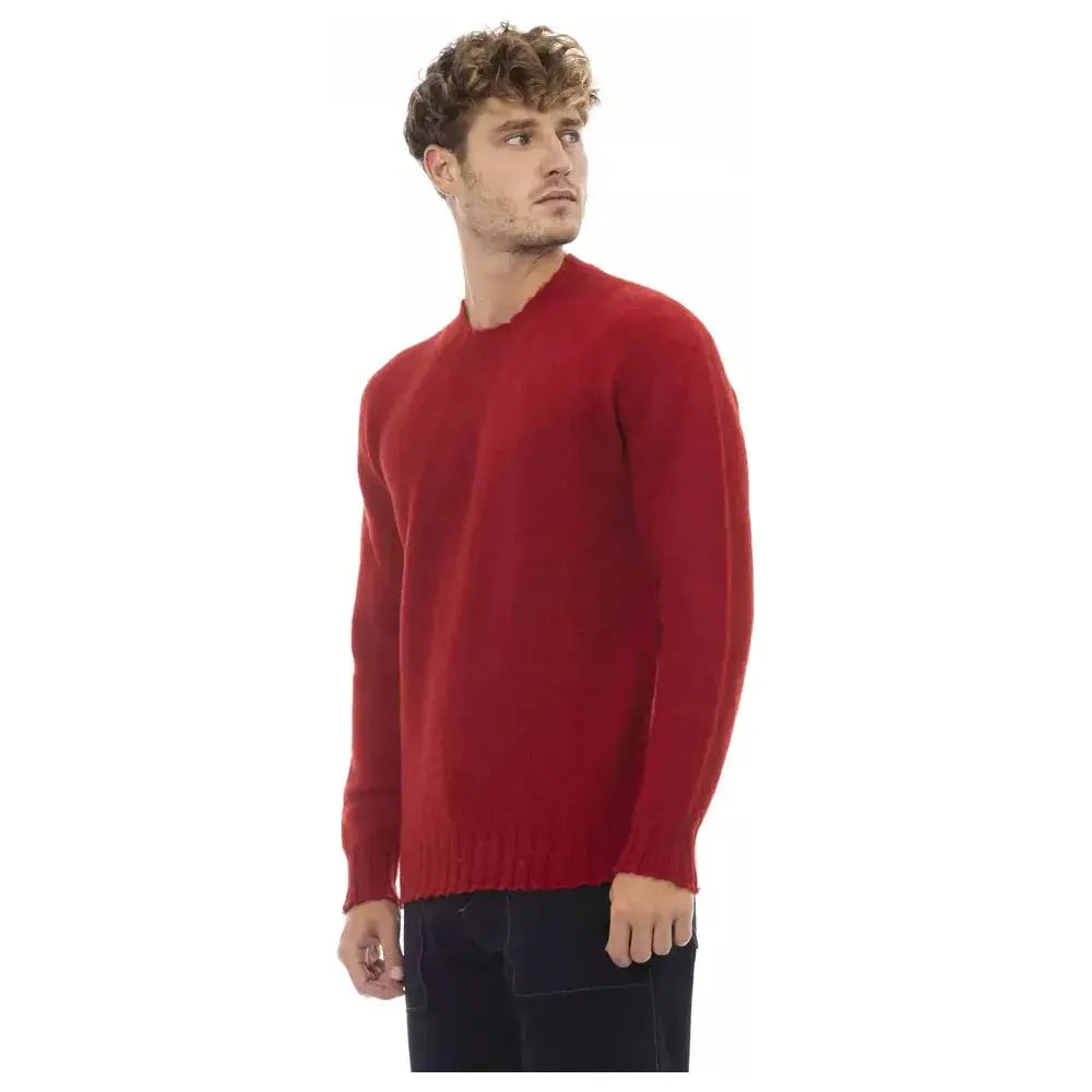 Alpha Studio Red Wool Men's Sweater 1728,67345744032,Alpha Studio,Clothing,IT50 | L,Men,Men - Clothing,Multicolor,New with tags,Sweaters - Clothing,Sweaters - Men - Clothing,Sweatshirts - Sweaters - Clothing