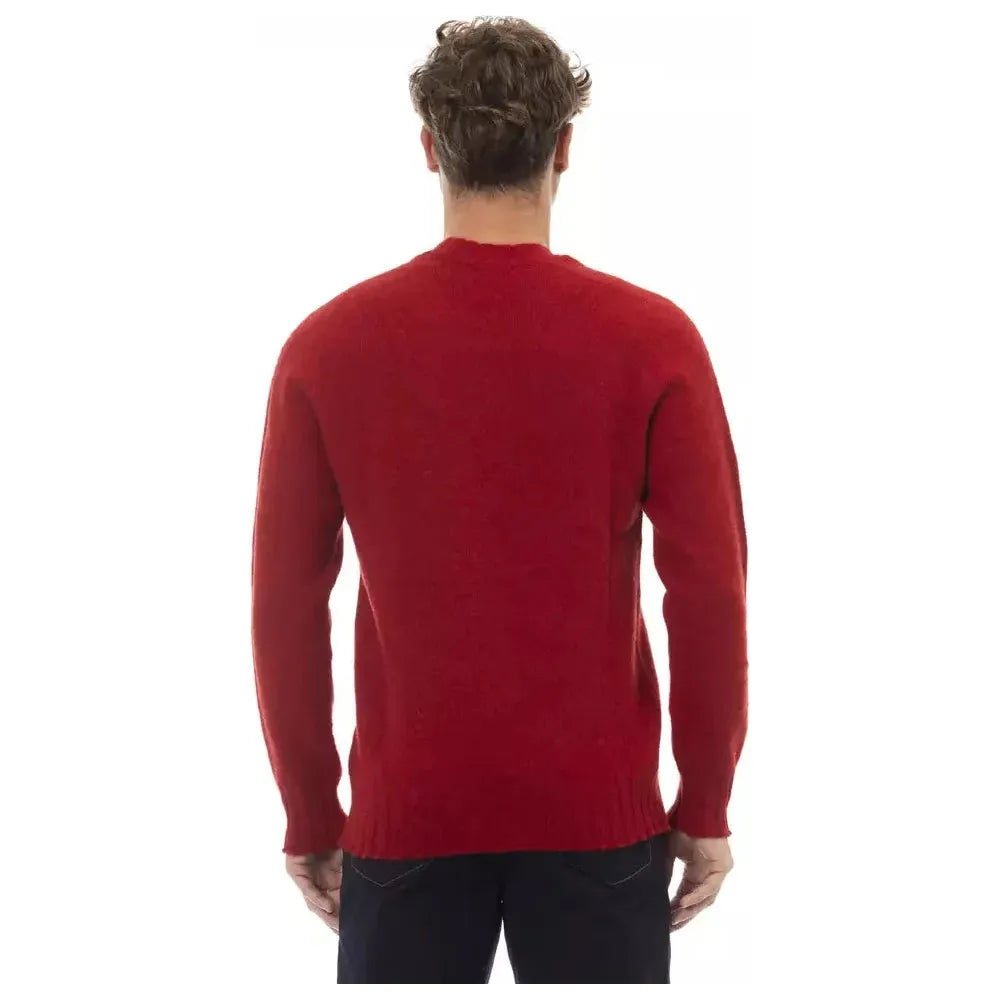 Alpha Studio Red Wool Men's Sweater 1728,67345744032,Alpha Studio,Clothing,IT50 | L,Men,Men - Clothing,Multicolor,New with tags,Sweaters - Clothing,Sweaters - Men - Clothing,Sweatshirts - Sweaters - Clothing