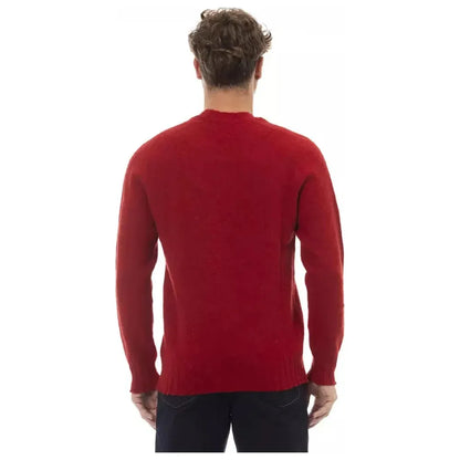 Alpha Studio Red Wool Men's Sweater 1728,67345744032,Alpha Studio,Clothing,IT50 | L,Men,Men - Clothing,Multicolor,New with tags,Sweaters - Clothing,Sweaters - Men - Clothing,Sweatshirts - Sweaters - Clothing