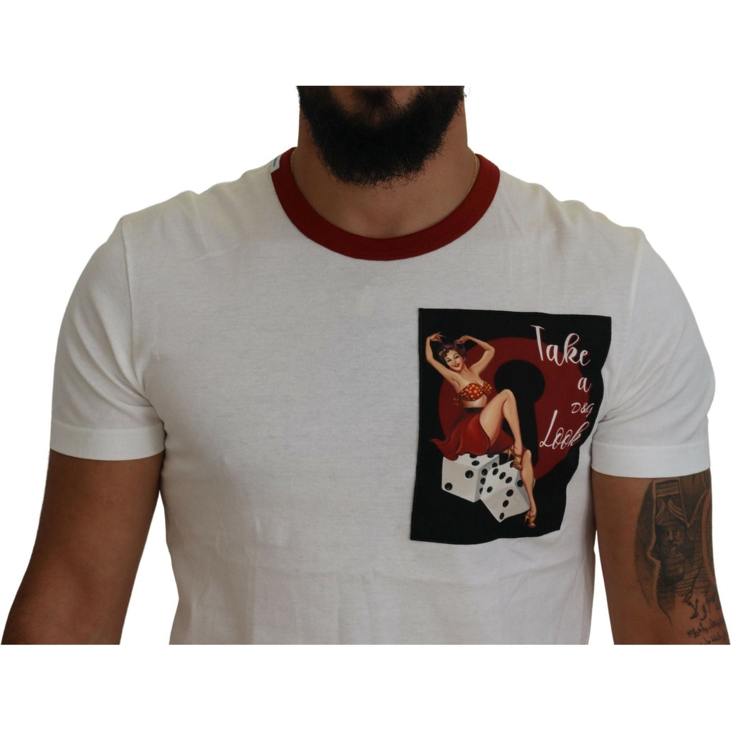 Dolce & Gabbana Elegant White Crewneck Cotton T-Shirt Dolce & Gabbana