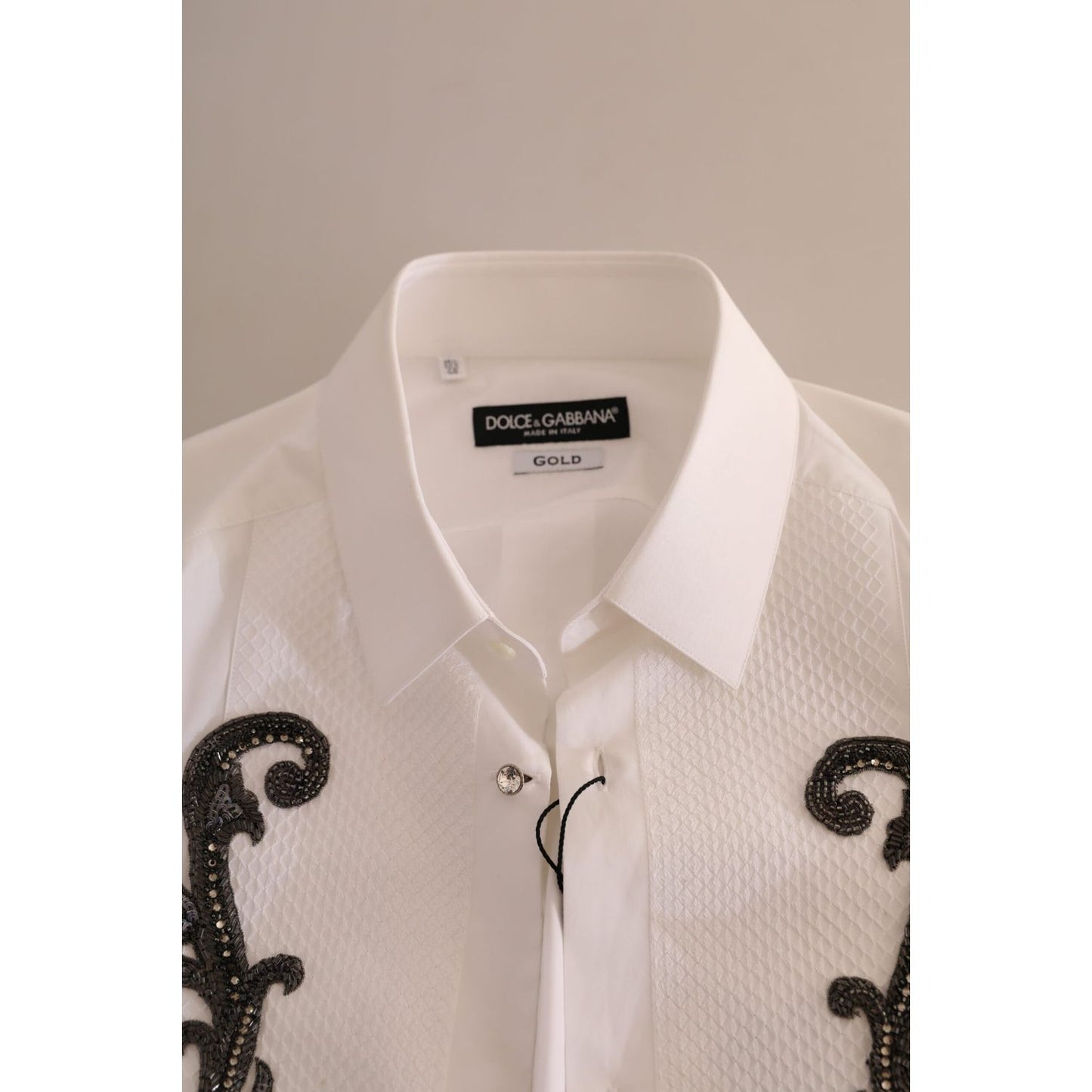 Dolce & Gabbana Italian Designer Slim Fit Tuxedo Shirt Dolce & Gabbana