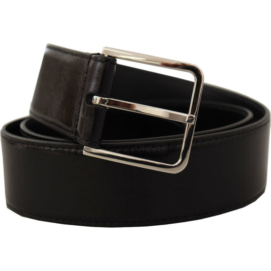 Dolce & Gabbana Elegant Leather Belt with Metal Buckle Dolce & Gabbana