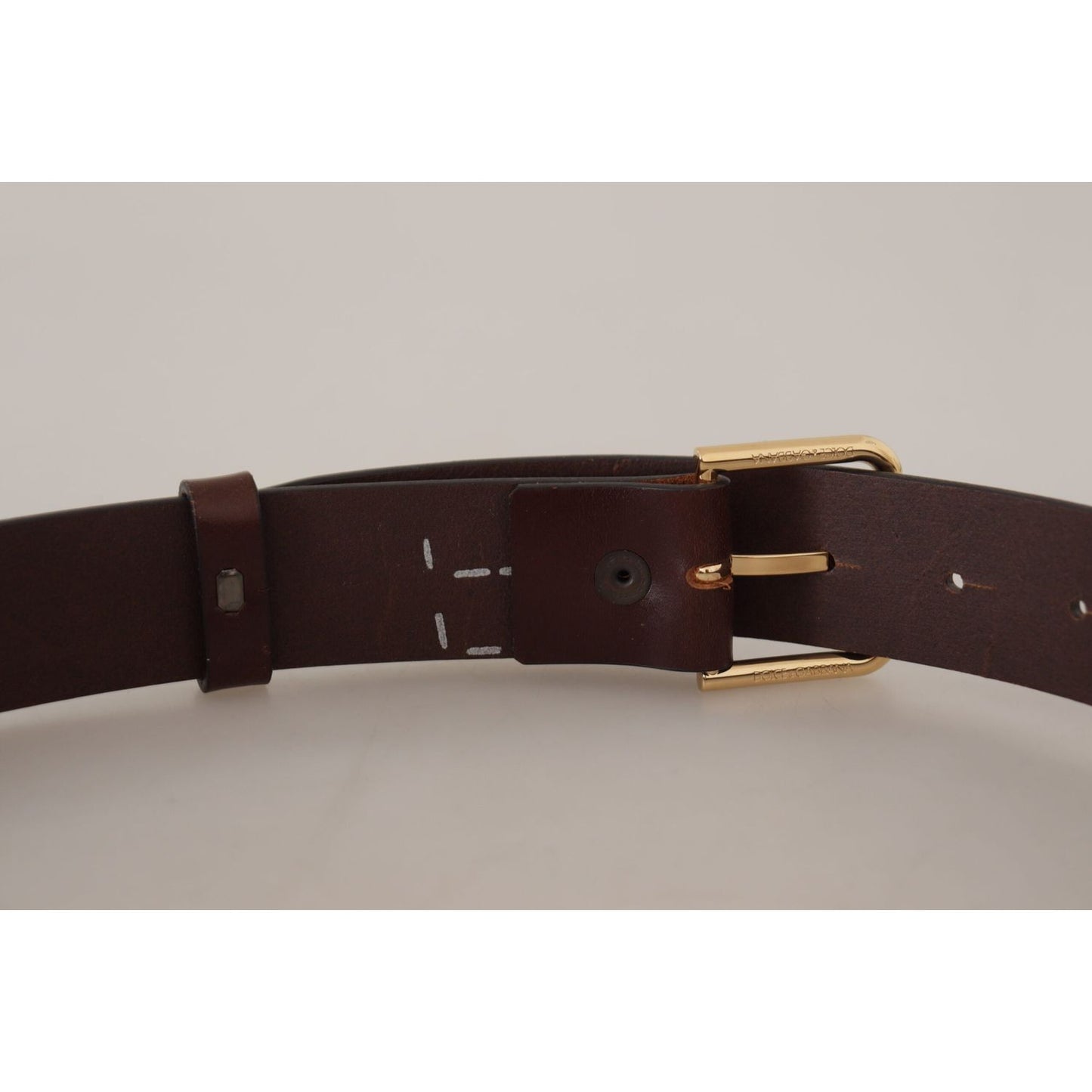 Dolce & Gabbana Elegant Dark Brown Leather Belt Dolce & Gabbana