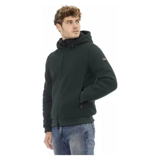 Baldinini Trend Green Polyester Men Jacket Baldinini Trend