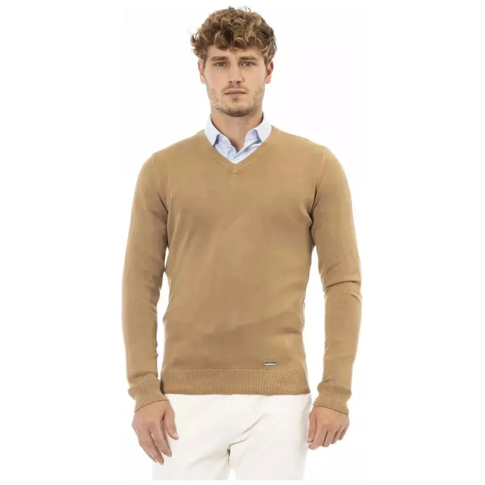 Baldinini Trend Beige Modal Men Sweater 1728,67345744032,Baldinini Trend,Beige,Clothing,IT50 | L,IT52 | XL,Men,Men - Clothing,New with tags,Sweaters - Clothing,Sweaters - Men - Clothing,Sweatshirts - Sweaters - Clothing