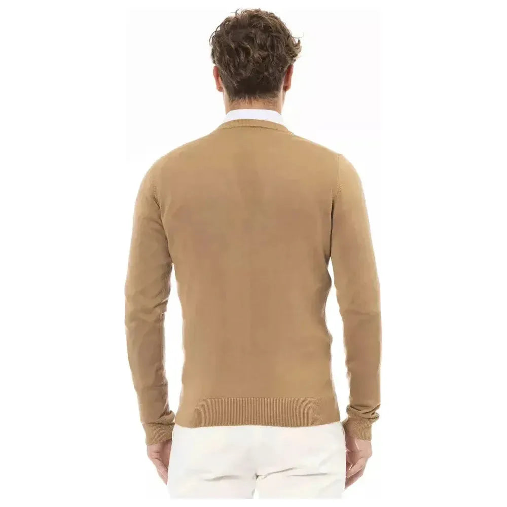 Baldinini Trend Beige Modal Men Sweater 1728,67345744032,Baldinini Trend,Beige,Clothing,IT50 | L,IT52 | XL,Men,Men - Clothing,New with tags,Sweaters - Clothing,Sweaters - Men - Clothing,Sweatshirts - Sweaters - Clothing