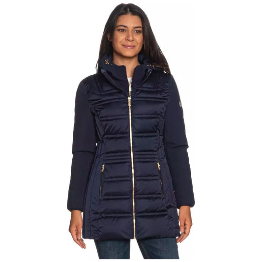 Yes Zee Blue Polyester Women Jacket Yes Zee Dark Slate Gray