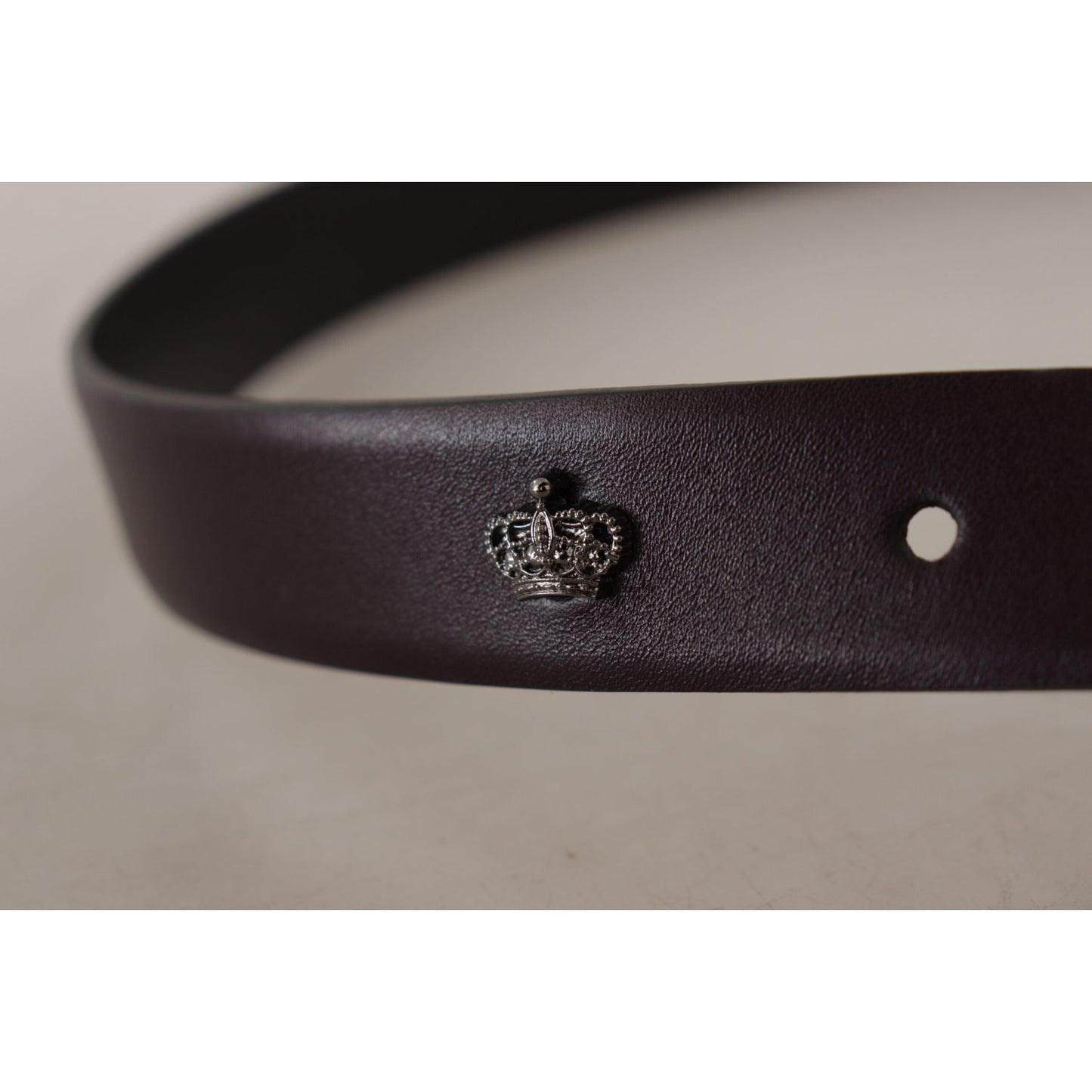 Dolce & Gabbana Elegant Dark Brown Leather Belt Dolce & Gabbana