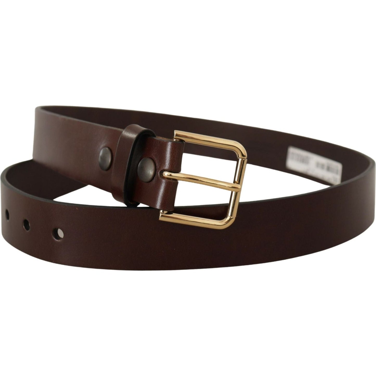 Dolce & Gabbana Elegant Black Leather Belt with Metal Buckle Dolce & Gabbana