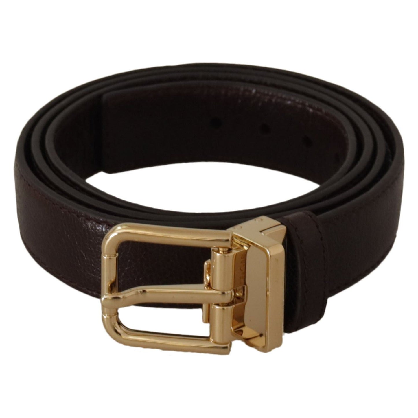 Dolce & Gabbana Elegant Leather Belt with Metal Buckle Dolce & Gabbana