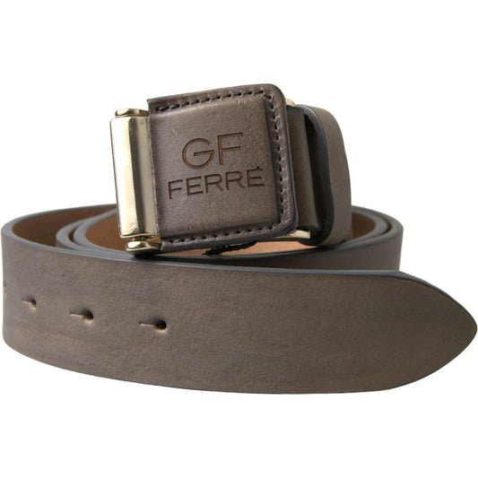 GF Ferre Elegant Leather Fashion Belt with Engraved Buckle GF Ferre