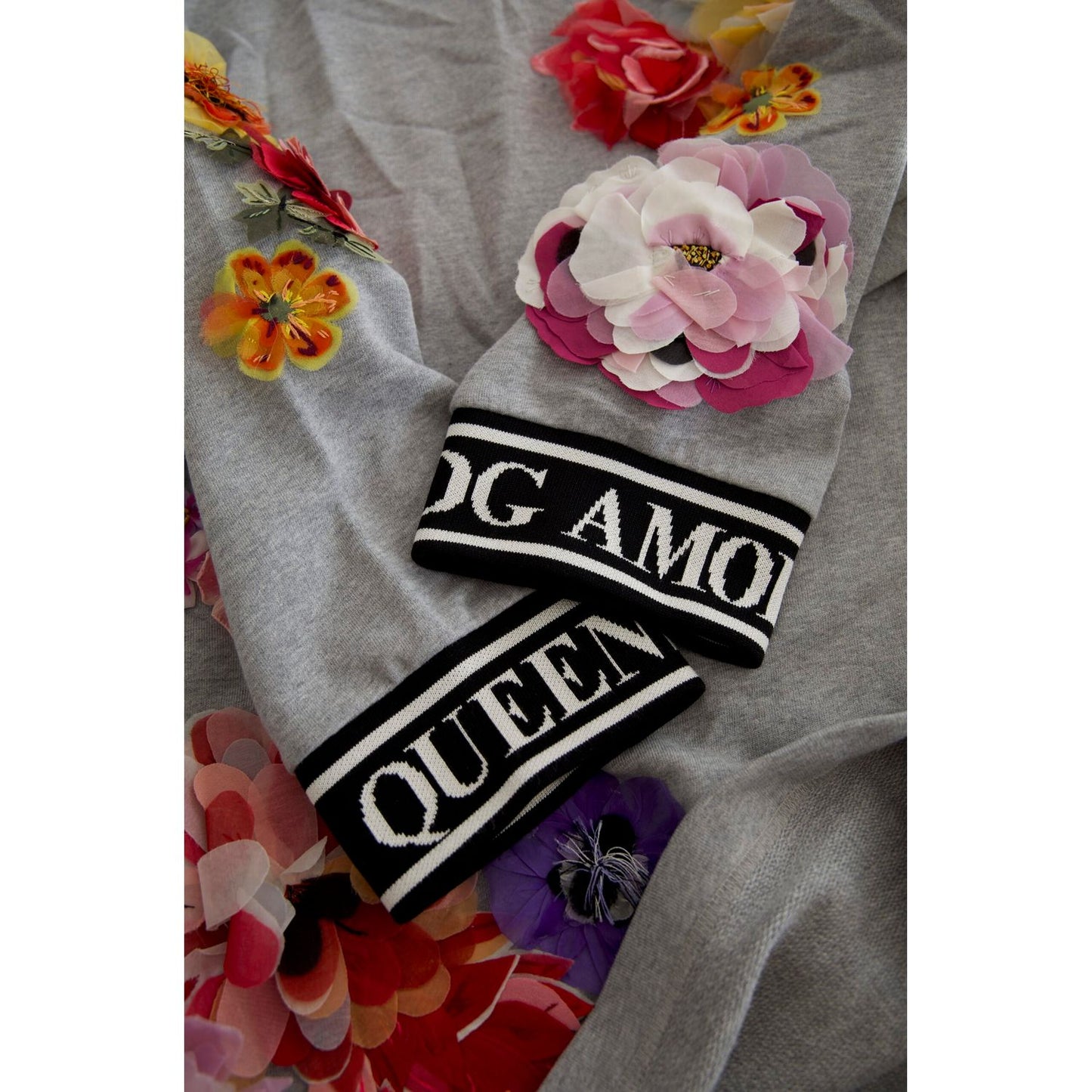 Dolce & Gabbana Gray DG Amore Queen Floral Pullover Sweater 1728,67345645728,Clothing,Dolce & Gabbana,Gray,IT36|XXS,Material: 100% Cotton,New with tags,Sweaters - Clothing,Sweaters - Women - Clothing,Sweatshirts - Sweaters - Clothing,Women,Women - Clothin