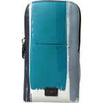 Dolce & Gabbana Elegant Leather Crossbody Phone Bag in Blue & White Dolce & Gabbana Steel Blue