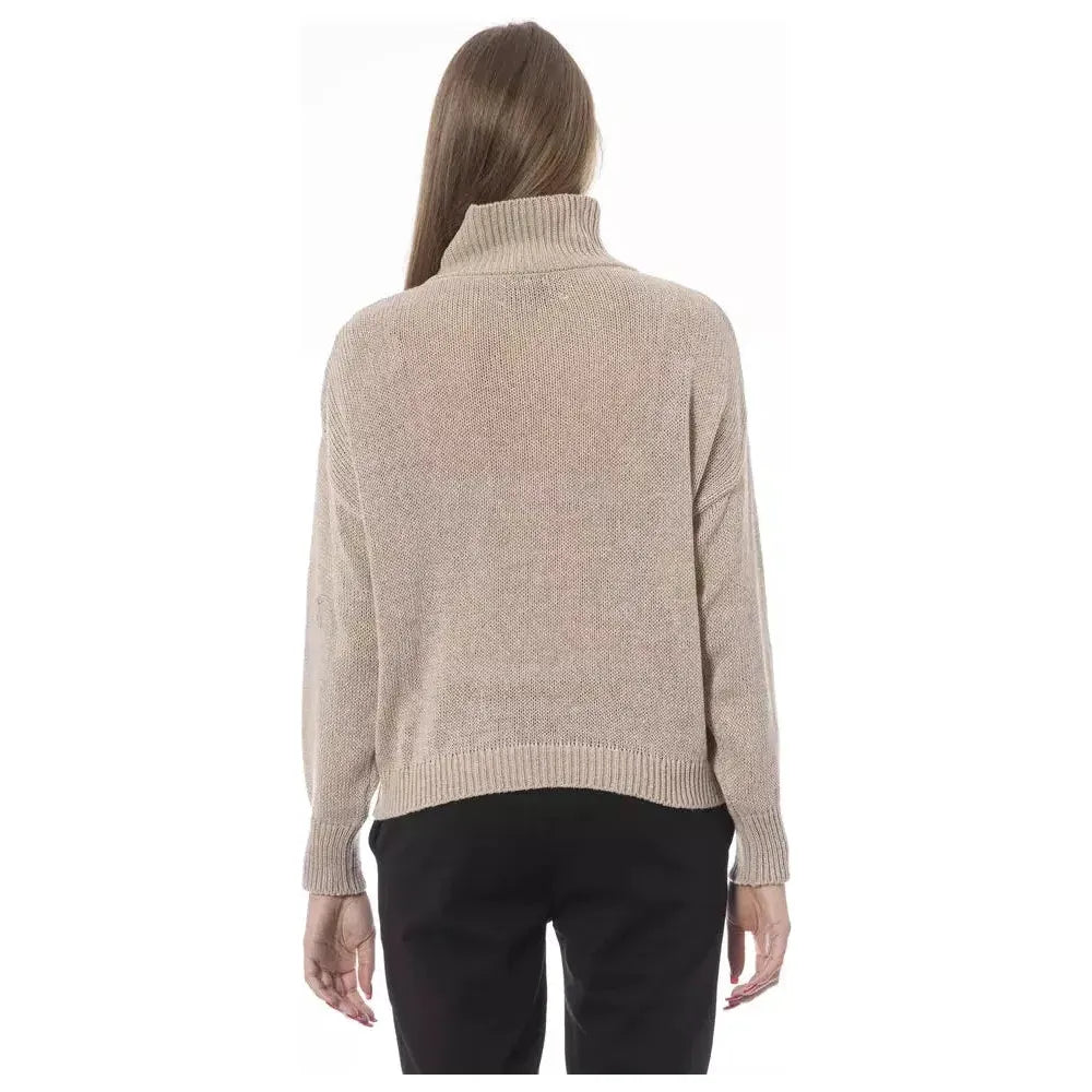 Baldinini Trend Beige Cashmere Women Sweater Baldinini Trend