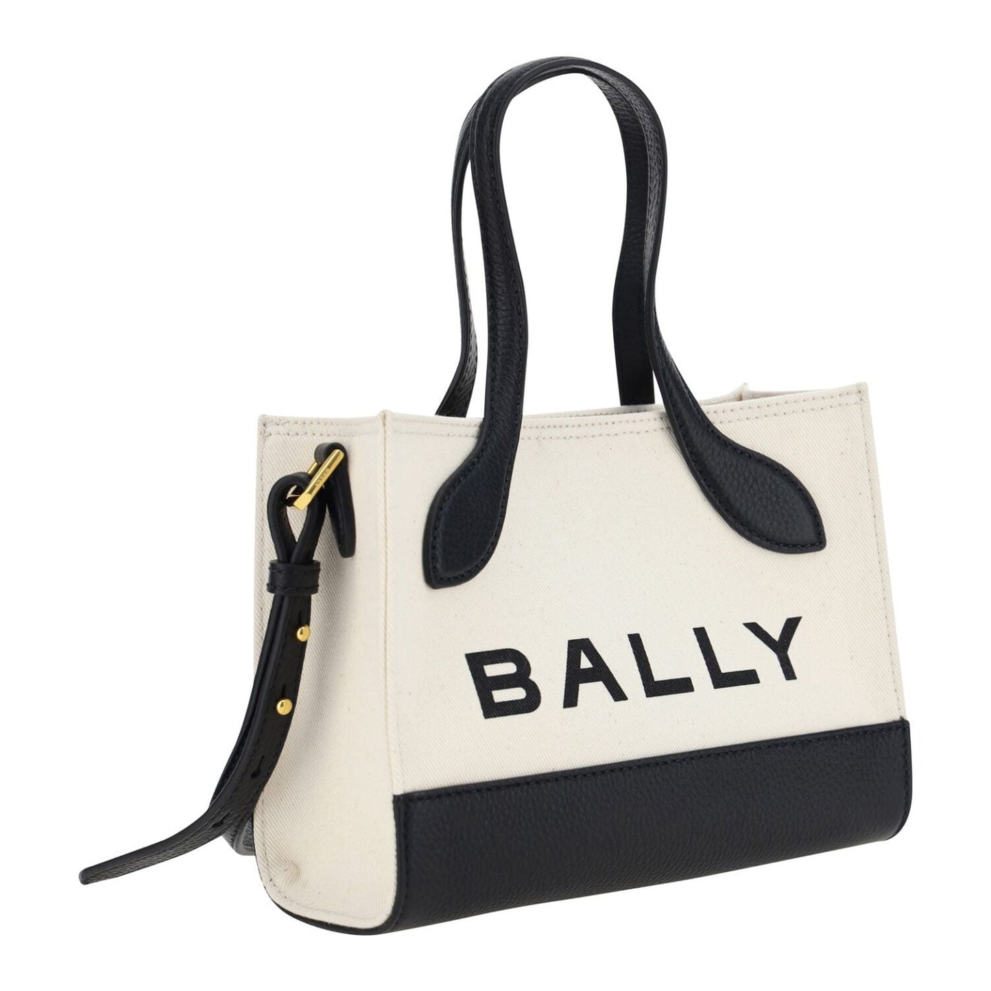 Bally White and Black Leather Mini Handbag