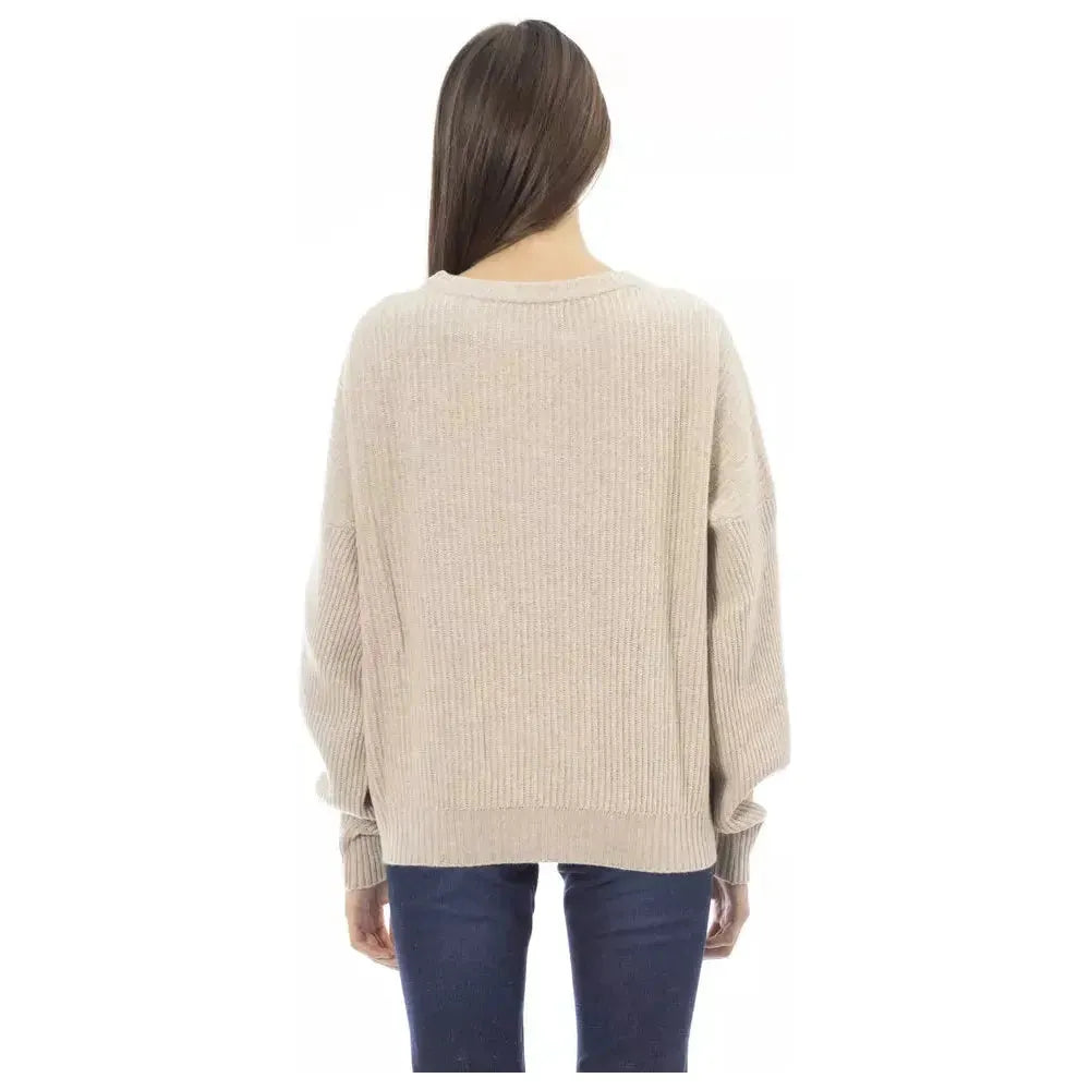 Baldinini Trend Beige Cashmere Women Sweater Baldinini Trend