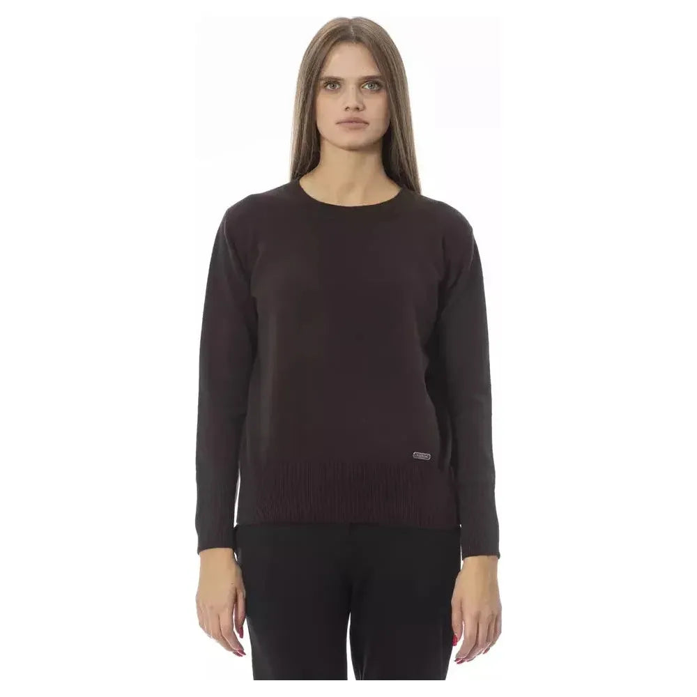 Baldinini Trend Brown Wool Women Sweater Baldinini Trend