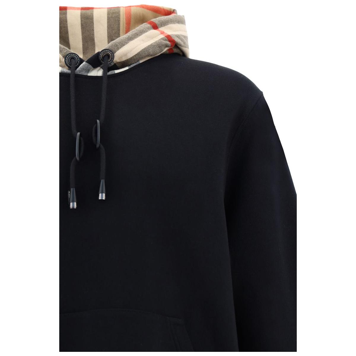 Burberry Black Cotton Samuel Hoodie Sweatshirt
