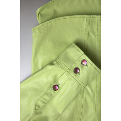 Dolce & Gabbana Green Cotton Collared Button Down Shirt