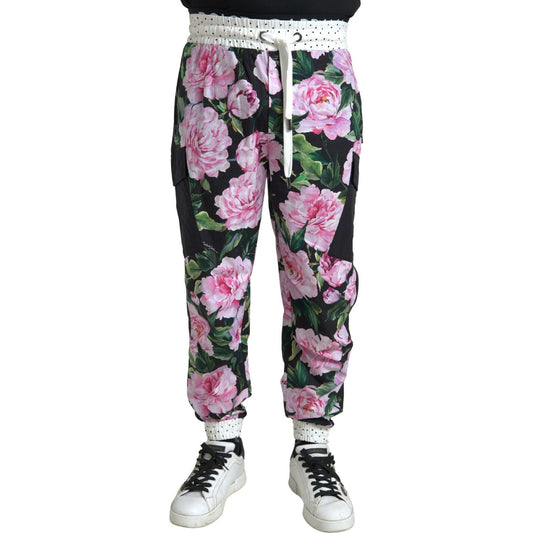 Dolce & Gabbana Elegant Multicolor Cotton Joggers Dolce & Gabbana Gray