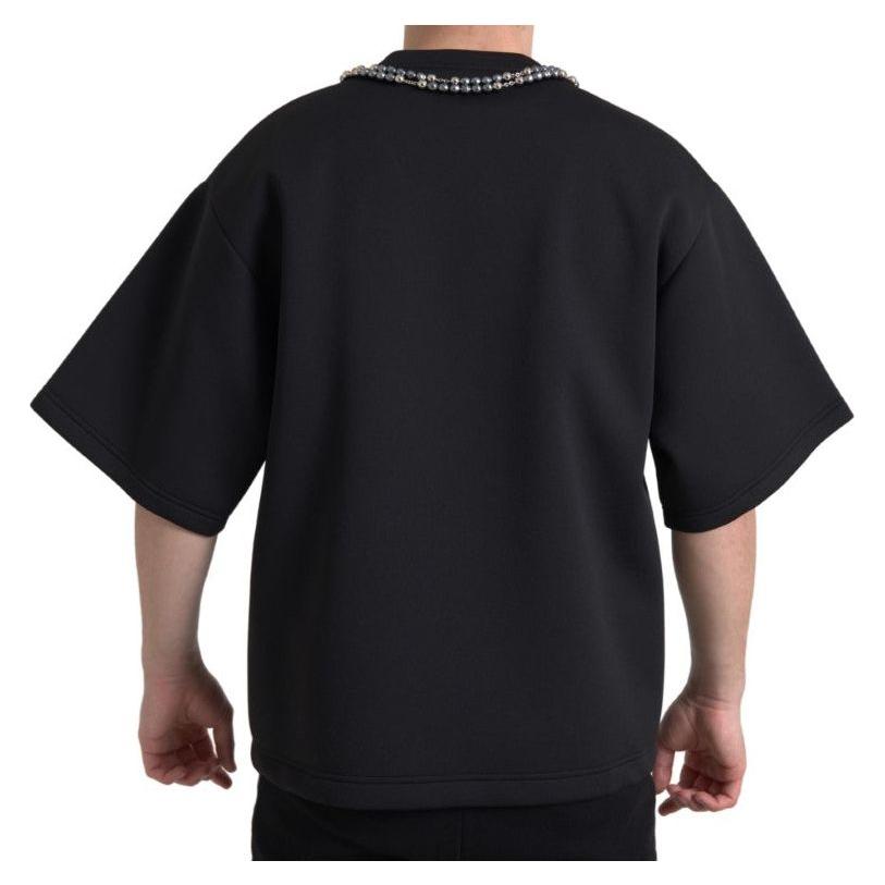 Dolce & Gabbana Embellished Neckline Casual T-Shirt Dolce & Gabbana